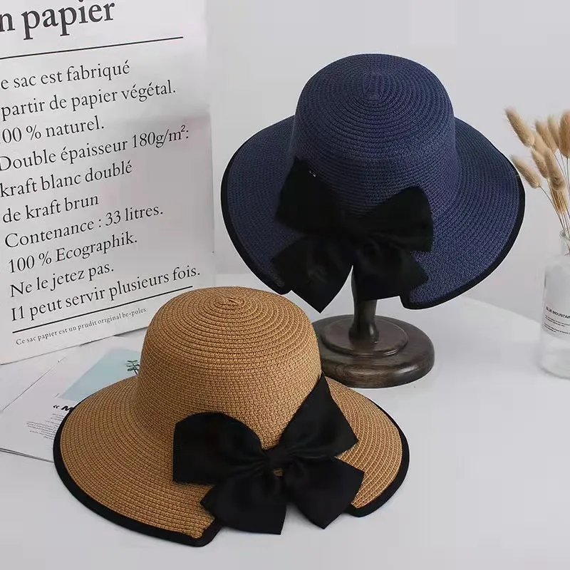 New Women's Hat Beach Hat Panama 2023 Women's Summer Hat Fashion Summer Straw Hat Sun Hats Sun Visor Panama Hat Fedoras Present