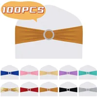 Spandex Chair Sashes Premium Stretch Chair Cover Band with Buckle Universal Elastic Chair Ties for Wedding Party Ceremony Decor 1