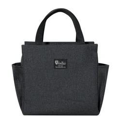 Premium Insulated Lunch Bag with Thermal Protection and Durable Oxford Fabric - 10L Capacity (Black)