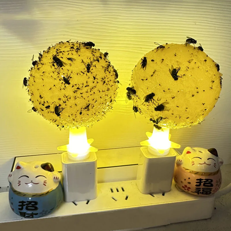 Fruit Fly Traps Flying Insects Trap Ball Fruit Flavor Trap Kitchen Home Sticky For Indoor Outdoor Mosquito Collector insects repeller
