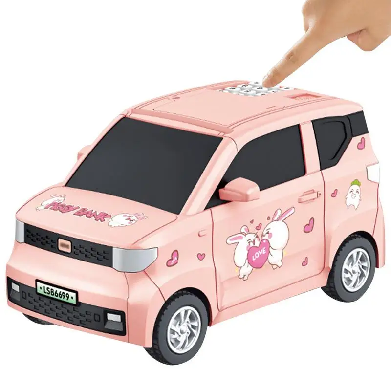 

Автомобильная копилка, копилка с паролем, имитацией отпечатков пальцев, на батарейках, копилка для монет, банк для денег, прочная детская игрушка, подарки для обучения