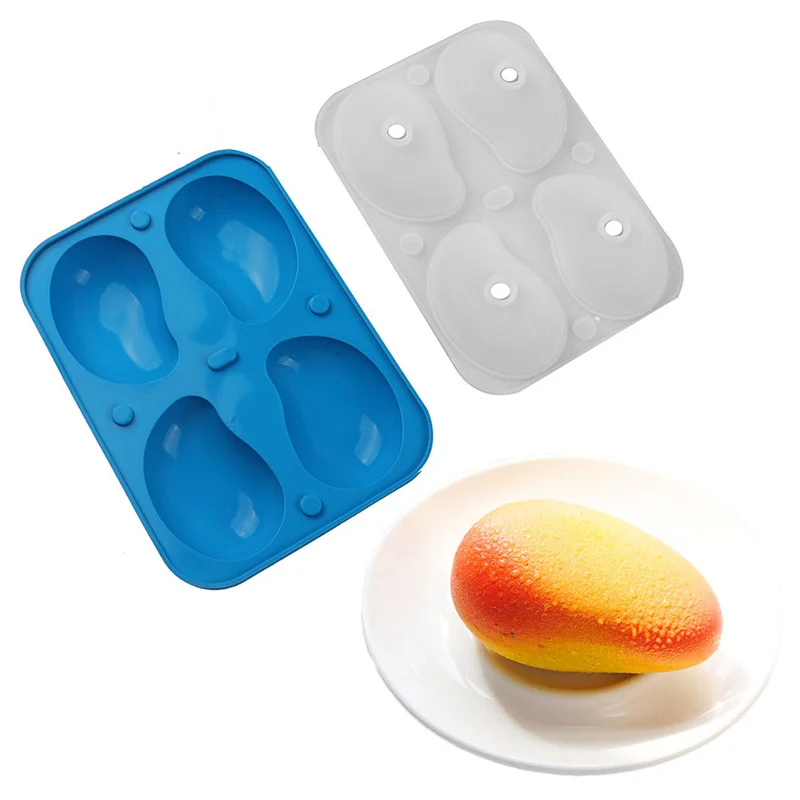Description Picture 2 of item3D Mango Fruit Shape Silicone Mold Chocolate Mousse Cake Moulds Baking Tray French Dessert Cake Fudge Decorating Tools