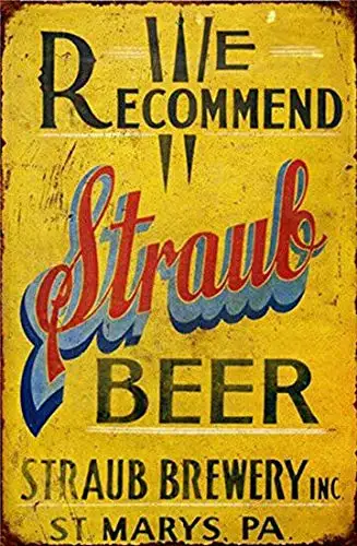 

Straub Beer 8x12 Inches Metal Tin Sign Garage Decor Man Cave