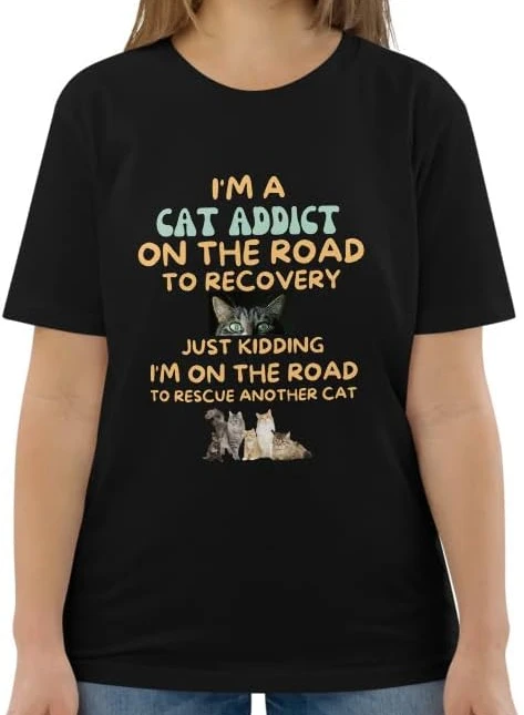 

Organic Printed T-Shirt New Style Summer Harajuku Casual Fashion O-neck Aesthetic Stretchy Smooth Ventilate Cat Lover Tee Tops