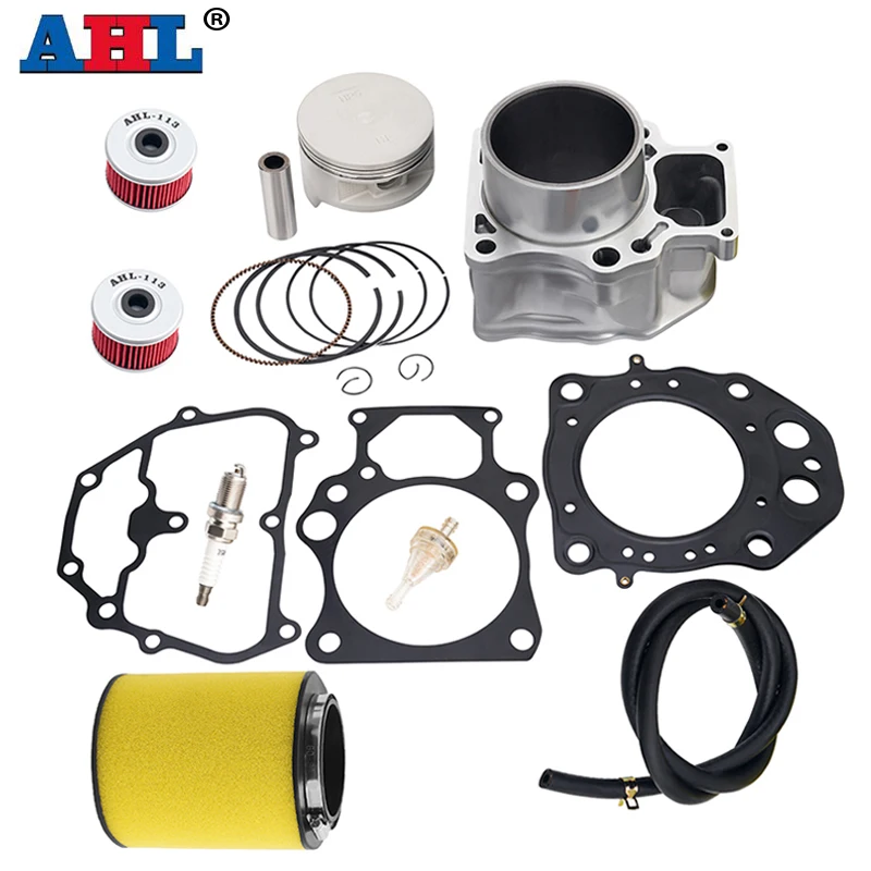 

Motorcycle 86.5mm Bore Cylinder Piston Ring Gasket Filter Rebuild Kit For Honda TRX420 TRX 420 Rancher 2007-2013 12100-HP7-A00