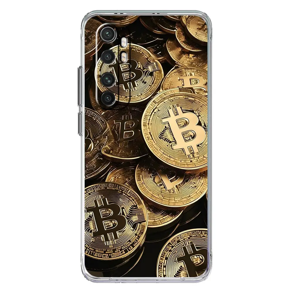 Luxury Bitcoin Design Soft Clear Phone Case Cover