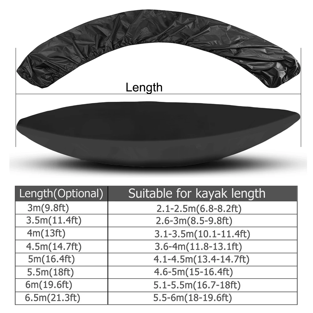 Universal Kayak Cover Canoe Boat Waterproof UV Rain Resistant Kayak Cover Dust Shield Boat Canoe Storage boat cover