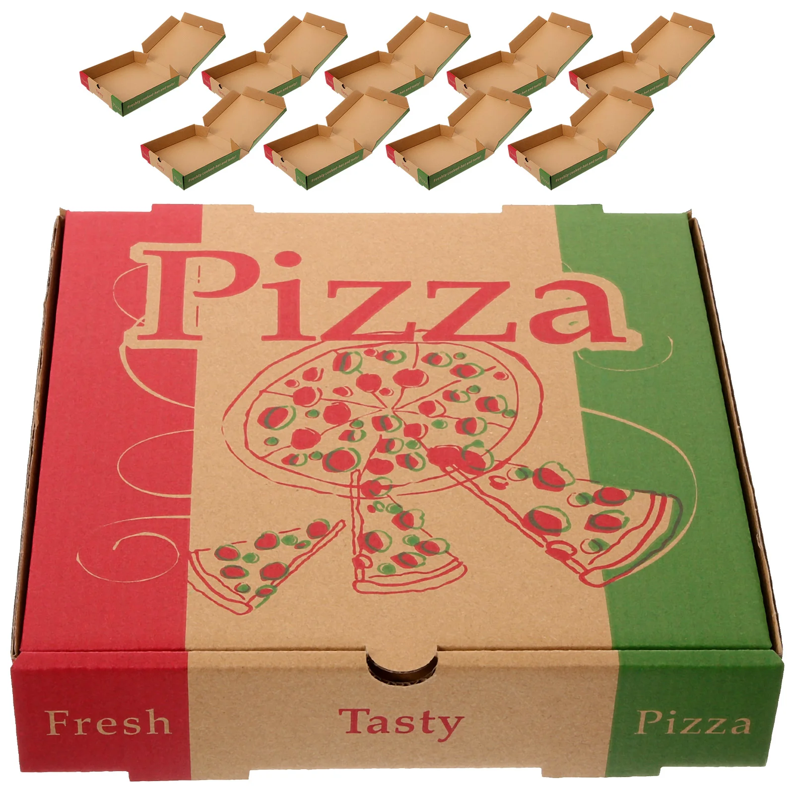 

Paper Pizza Box Empty Thicken Paper Pizza Case 8in Takeout Pizza Carrying Box Small Package Pizza Party Craft Gift Boxes