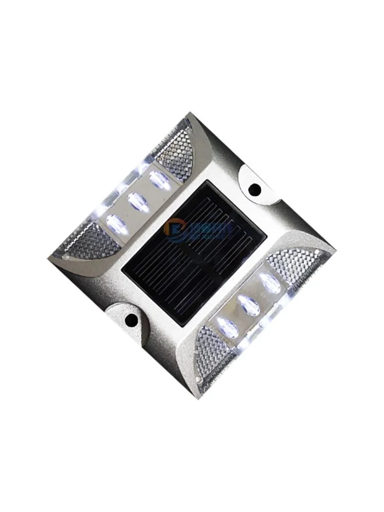 BR-F03 Solar Double-sided Reflective Spike LED Cast Aluminum Barricade Flashing Light Waterproof Warning Light Bright Durable