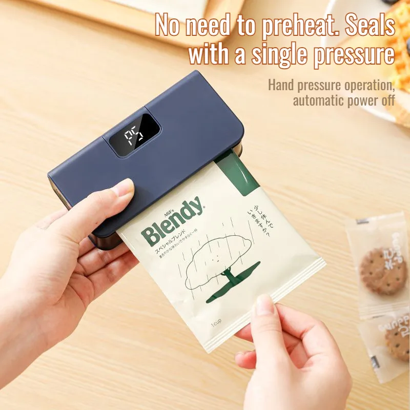 Mini Plastic Bags Sealer 2 in1 Heat Heat Bag Sealing Machine Portable Package Sealer Handheld Food Packaging