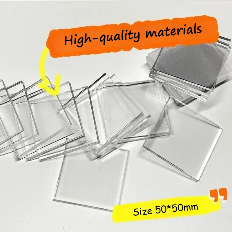 DIY Home Decor: Transparent Acrylic Magnet Set (5/10pcs)