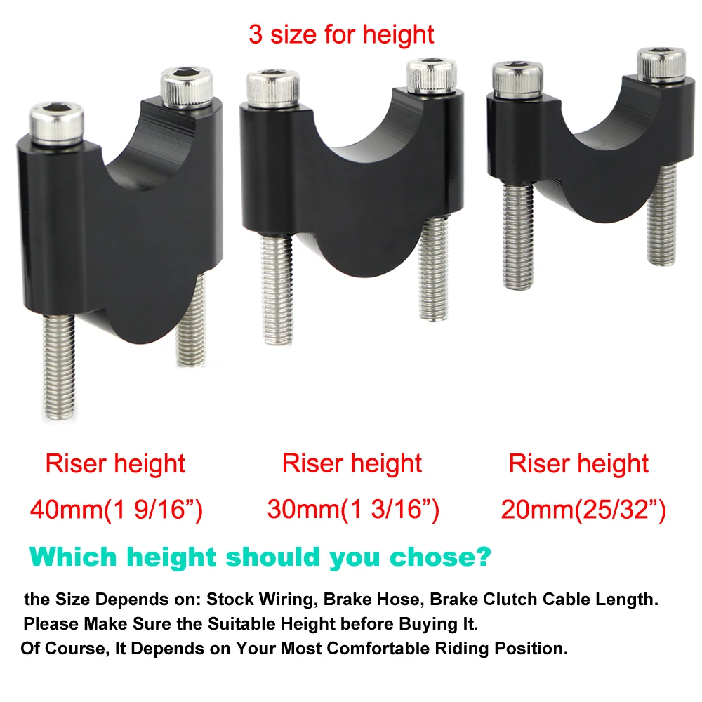 Motorcycle Handlebar Risers 22mm 7/8" Fat Mount Risers For BMW R1200R F800ST F700GS F650G F650CS G650GS R1100GS R1150GS R850GS 5