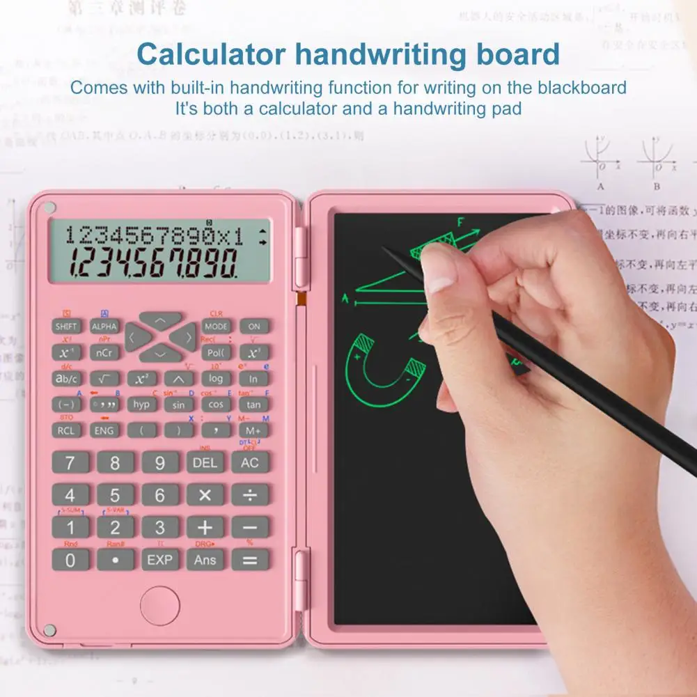 Description Picture 6 of itemCalculator Folding LCD Writing Board 12 Digits Clear Display Pocket-sized Scientific Calculator