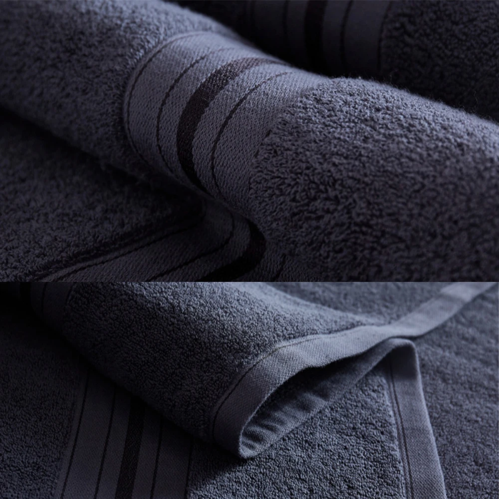 Bath Towel Household 90*180 Larger Cotton Towel Absorbent Thicker Male and Female Couples Towels Bathroom Gray