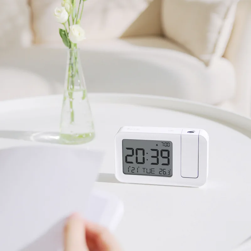 2025 Digital Projection Alarm Clock Rechargeable LED USB Charger Projector Alarm Clock For Office Bedroom Bedside Desktop Clock