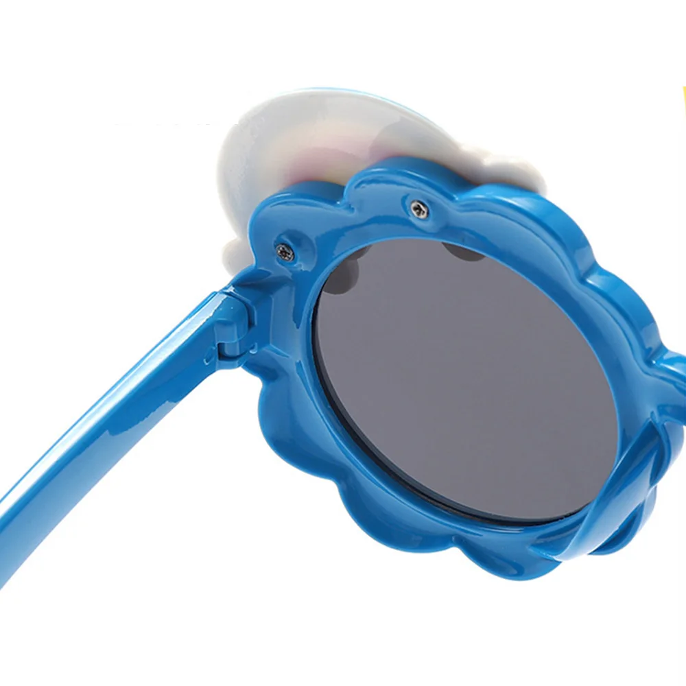 Rainbow Sung Uv Resistant Sunglass For Children Silicone Soft Sun G For Girl Boy Safety Eyewear Cute Round_voghion.com