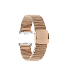 Premium Metal Strap Bracelet for Smartwatches - Elegant Replacement Wristband Accessory (Rose gold)