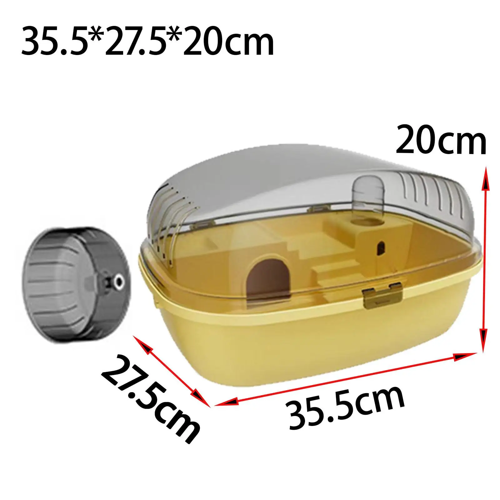 Large Hamster Cage Gerbils Rats with Openable Top Mice Clear Hamster Habitat