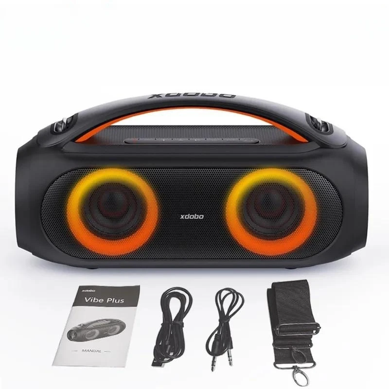 80W high-power XDobo Vibe Plus portable wireless Bluetooth speaker with subwoofer surround sound TWS square dance RGB speaker 2