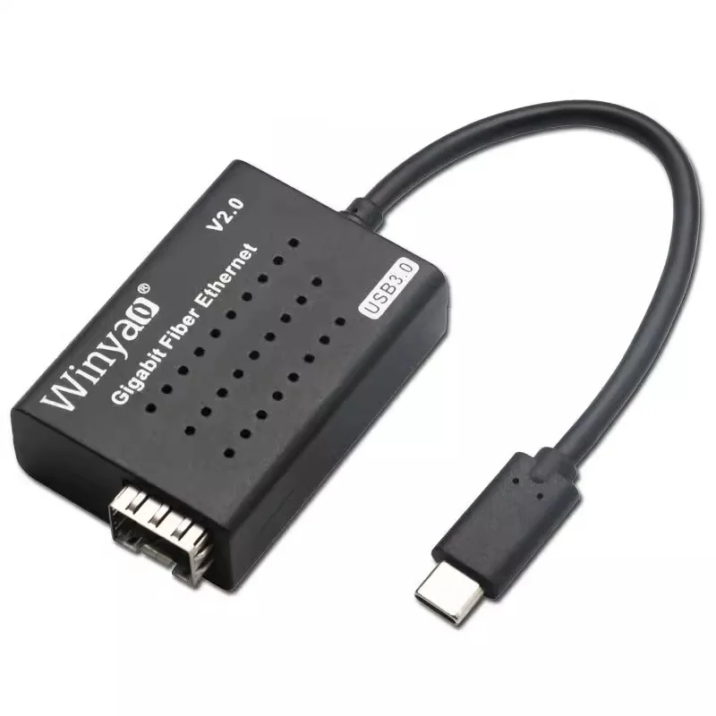 

Winyao USB1000F-C USB 3.0 Type-C SFP 1000Mbps Gigabit Optical Fiber Ethernet Network Card Type C USB1000F-LX-C USB1000F-SX-C