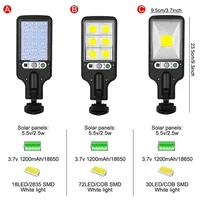 New Solar LED Waterproof Street Lights Outdoor Garden Courtyard Solar Induction Wall Light Rural Road Lighting Wall Lights Hot 2