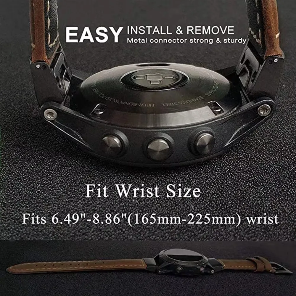 Premium Leather QuickFit Watch Strap - 26mm & 22mm