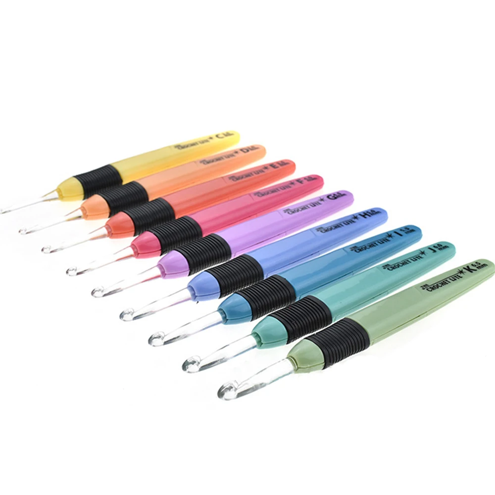 9PCS Led Light Crochet Hooks Set Light Up Knitting Needles Weave Sewing  Tools Craft Weaving Accessories DIY Crochet Hook Case - AliExpress