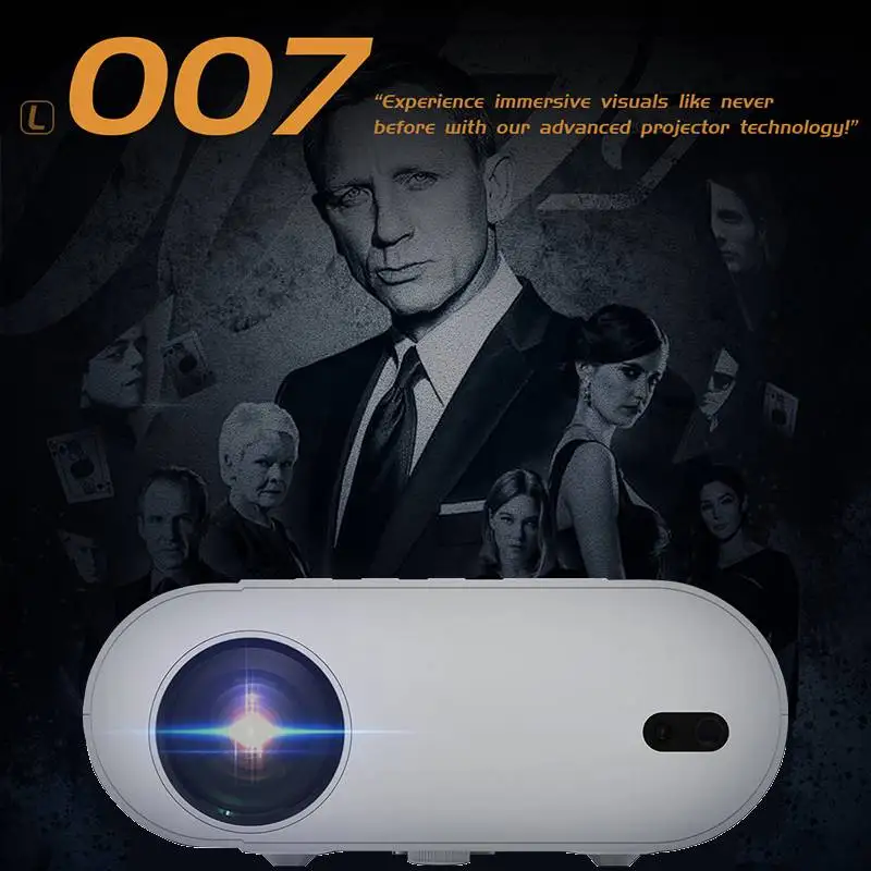 LYNCAST 4K Projector L007AQ Native 1080P 600 Ansi Smart WiFI Android 11.0 Auto Focus Correction Home Theater