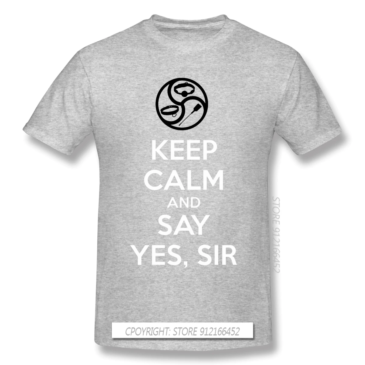 T-Shirt Per Uomo Eep Calm And Say Yes Sir Bdsm Kink Dom Sub Cotton Sottomesso Slave Master Sexy Sub Clothes