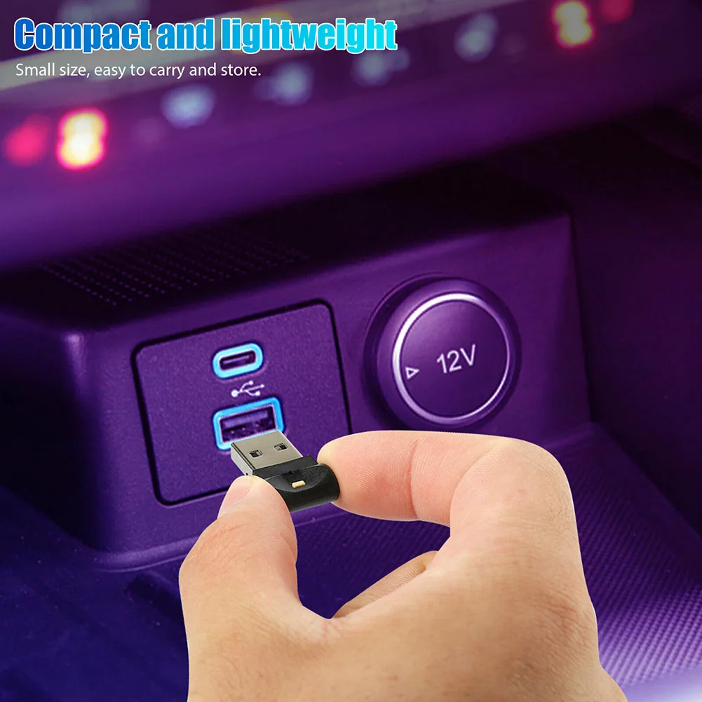 

Auto Decorative USB LED Lamp 2x1.5x0.8cm Constant Light Eye Protection Gradient Replaceable High Quality Material