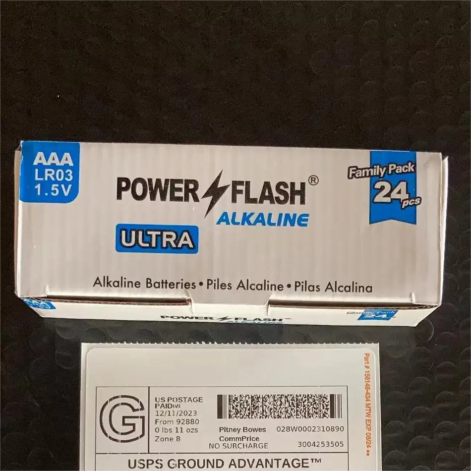HUATAI PowerFlash AAA 120 pcs Alkaline Long-Lasting Batteries for Home Work