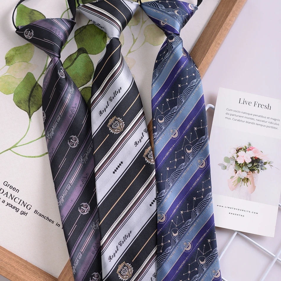 Vintage Original Design Women Man Tie Neck Anime Fox Neckties Cosplay Japanese JK School Uniform Kawaii Accessories Props Gift