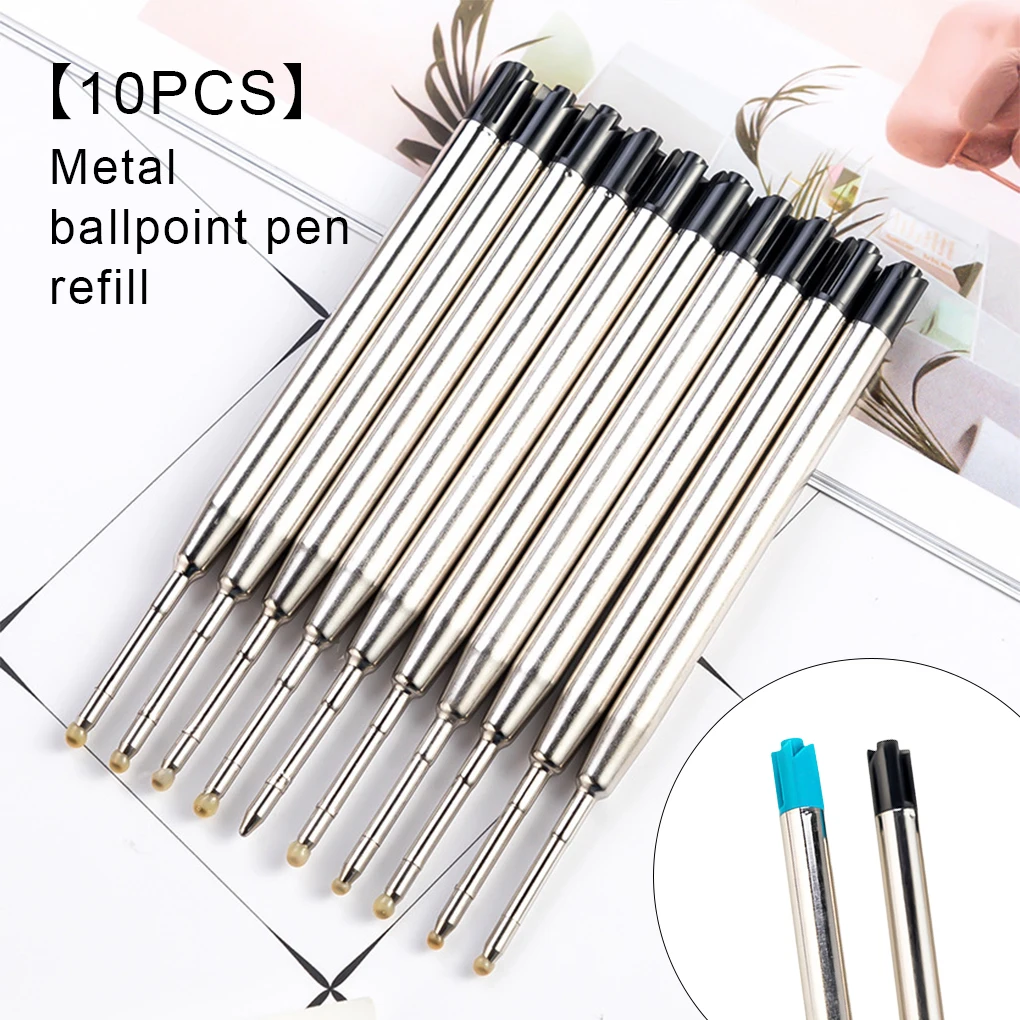 10 Pieces Ballpoint Pen Refills Portable Writting Stationery Supplies