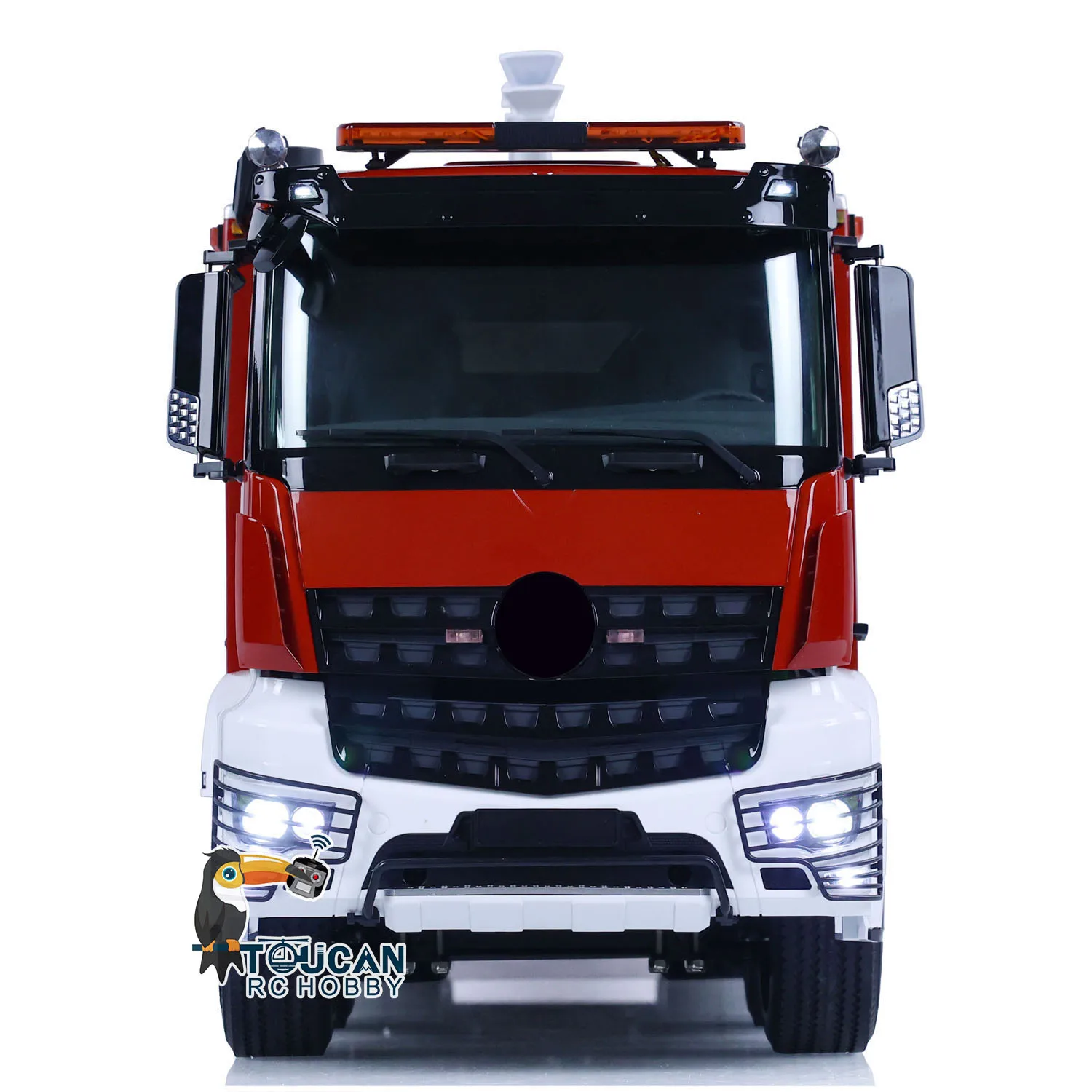 RC Fire Fighting Truck 8x4 RTR 1/14 Radio Control Fire Sprinkler Vehicles Model Lights Sounds Painted Finished RC Toys TH23248 3