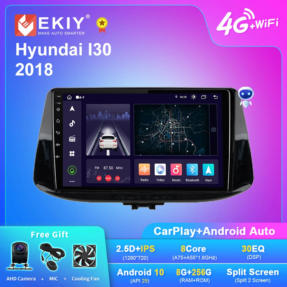 

EKIY X7 Android 10 Car Radio For Hyundai I30 2018 Head Unit Navigation GPS Carplay Auto Multimedia Video Player Stereo No 2 Din