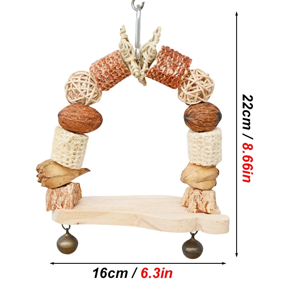 Random Color 1pc Parrot Chew Toy Corn Cob Nuts for Birds Parrot Lovebirds Swing Biting Relief Toys Hanging Bird Cage Accessories