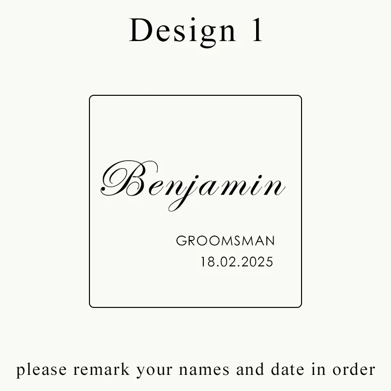 1 ШТ. Безкоштовна персоналізована коробка для запонок Дерев’яні запонки з гравіюванням Ювілей Весільний подарунок для наречених Запонки для чоловіків