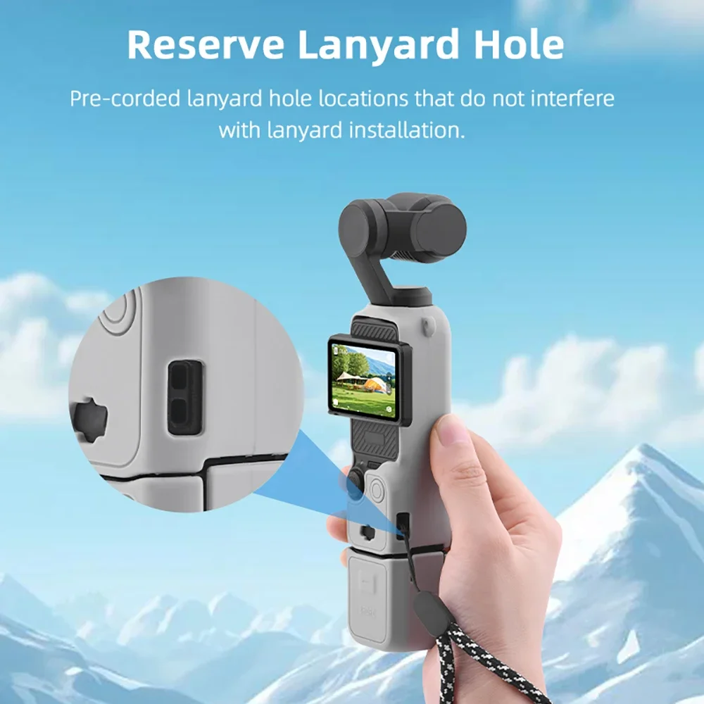 Handheld Gimbal Accessories Silicone Case for DJI Osmo Pocket 3 Gimbal Camera Quick Release Anti-Scratch Handle Soft Protective Case Anti-bump Cover