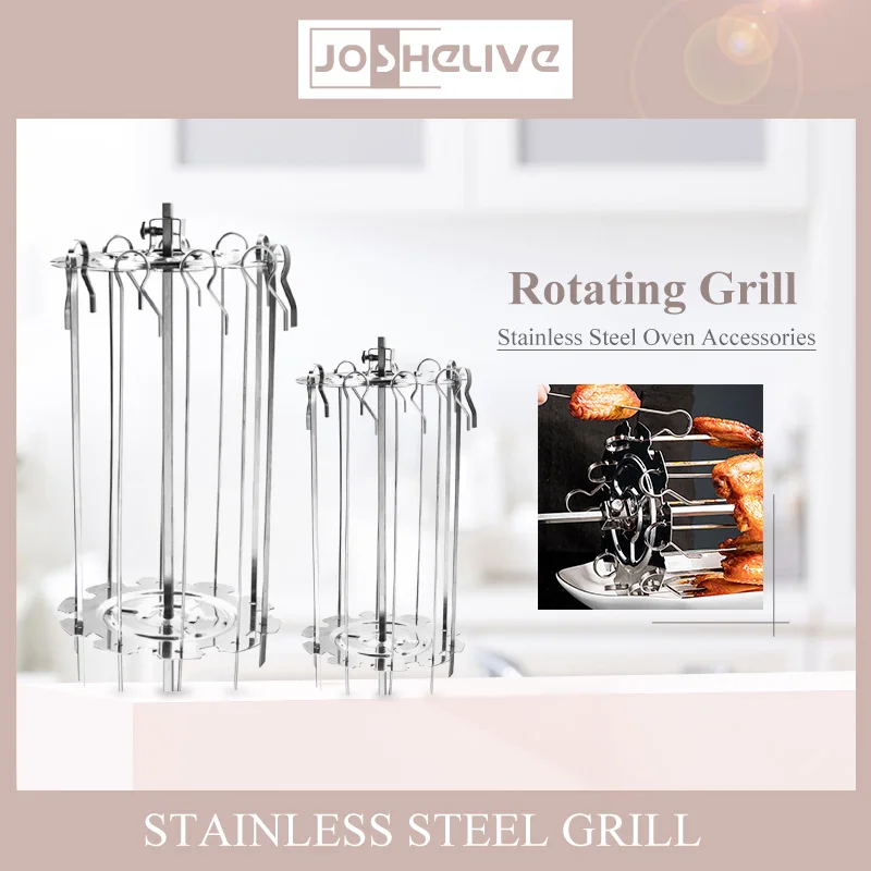 Stainless Steel BBQ Kebab Cage barbecue skewers bbq grilling accessories kebab maker Rotisserie Skewer Forks Spit Charcoal Chicken Grill For Roaster Oven Camping Cooking Tool
