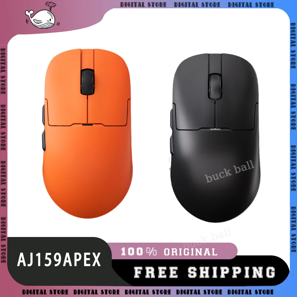 

Ajazz Aj159apex Gamer Mouse 3Mode 2.4G Bluetooth Wireless Mouse Paw3950 8k Lightweigh Mice Paw3395 Low Latency Gaming Mouse Gift