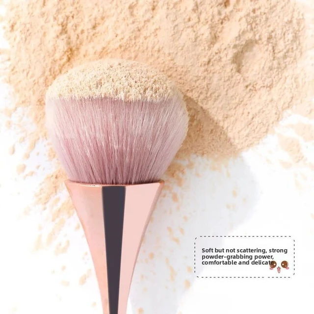 Rose Gold Professional Makeup Brush Set Large Soft Hair Powder Blush Contour Brush Non Shedding Loose Powder Face Cosmetic Tool