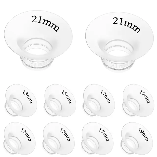 หน้าแปลนแทรกเข้ากันได้กับเครื่องปั๊มนม Momcozy/Spectra/Medela/eufy/Elvie/Lansinoh/Paruu และโล่ส่วนใหญ่ 24 มม. 1