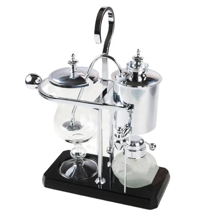 

Silver Color Elegant Belgium Siphon Coffee Machine Balance Siphon Coffee Maker