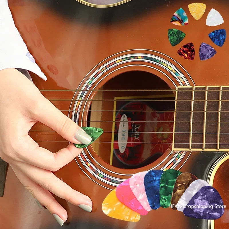 5pcs/set Acoustic Guitar Picks Plectrums Thumb Picks Plastic Electric Part Guitar Pick Pick Bass