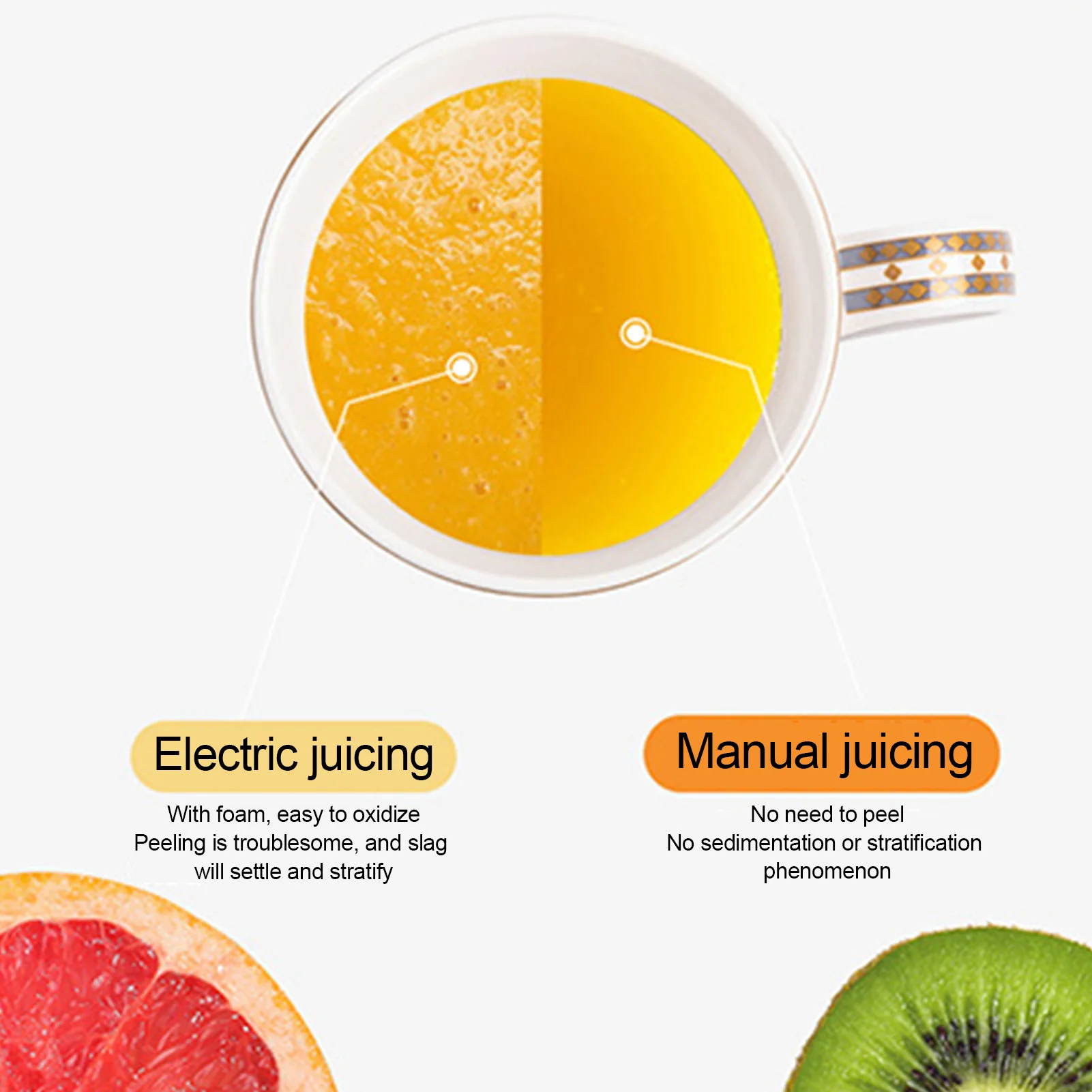 Presse-agrumes manuel en acier inoxydable pour orange citron et grenade_voghion.com