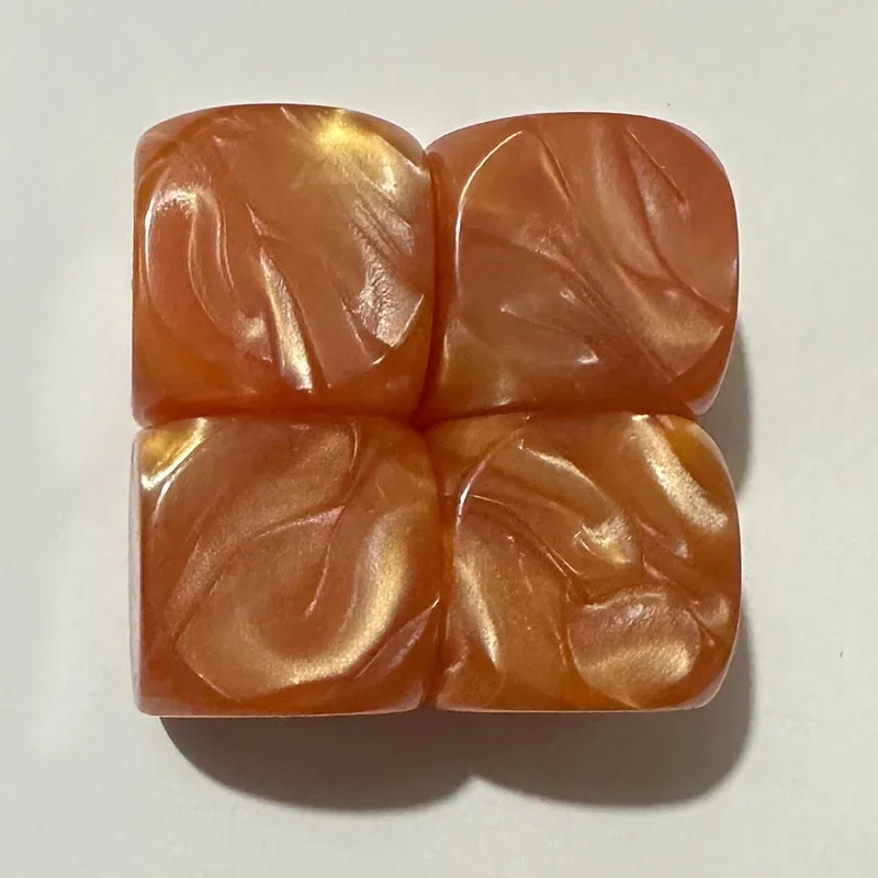 10pcs/set Pearl Pattern Round Dice Blank Dice DIY Game Accessories