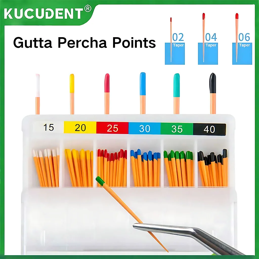 Pointes De Gutta-percha Et Papier Absorbent AZDENT Pour Endodontie - Taille F1 F2 F3 - 60 Pièces - Neuf