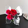 X90F Clear Acrylic Butterfly Frame Flower Vases with Stable Base for Table Book Shelf 5