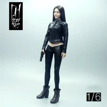

In Stock 1/6th Trendy Fashion For Girl Slim Leather Coat Pant Model Can Suit Verycool Pichen 12inch Female Body Accessories