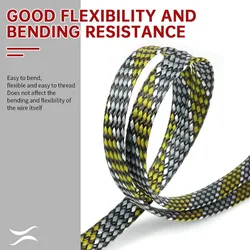 Expandable Braided Cable Sleeve - Premium Insulation and Protection - 100 meters (Yellow White Grey)